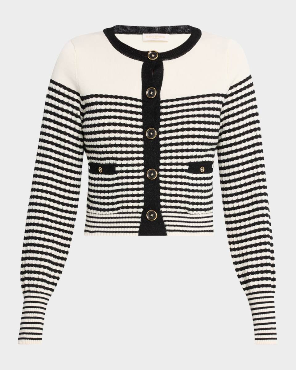 Bea Textured Stripe Cardigan